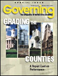 Cover of 'Governing' Magazine with words 'Grading the Counties'